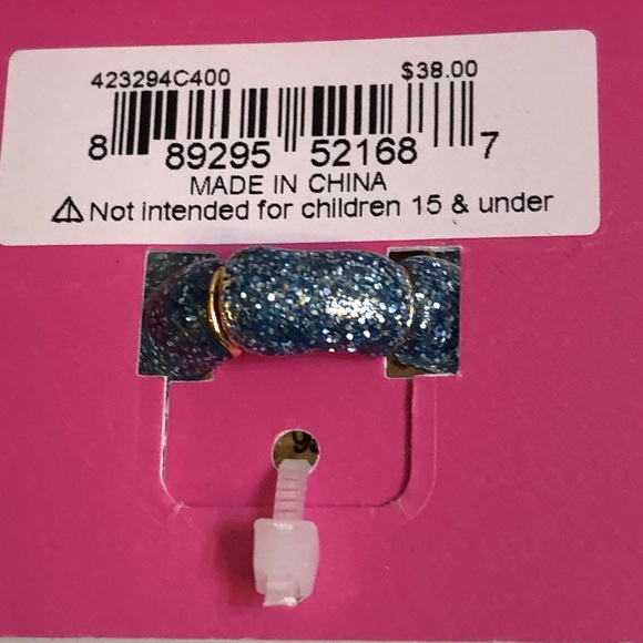 Betsey Johnson Gold Tone Blue Enamel Glitter Owl Stretchy Ring Size 7.5 NWT - Picture 10 of 10